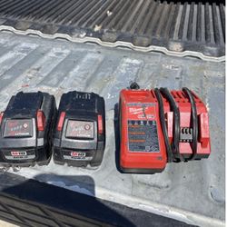 Milwaukee Batteries With Charger 