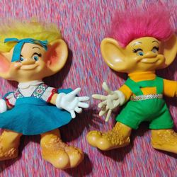 12 Inch Royalty Industries 1973 Troll Dolls