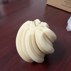 White Spiral Aesthetic Candle