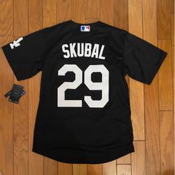 Black Los Angeles dodgers skubal jersey