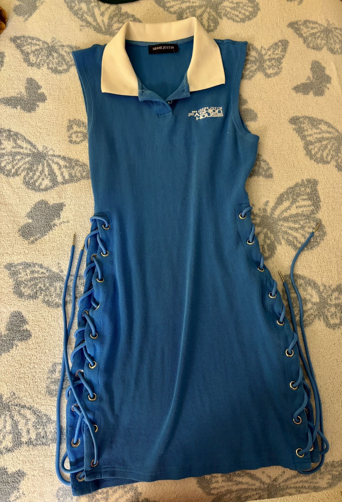 Shane Justin Blue Collar Dress