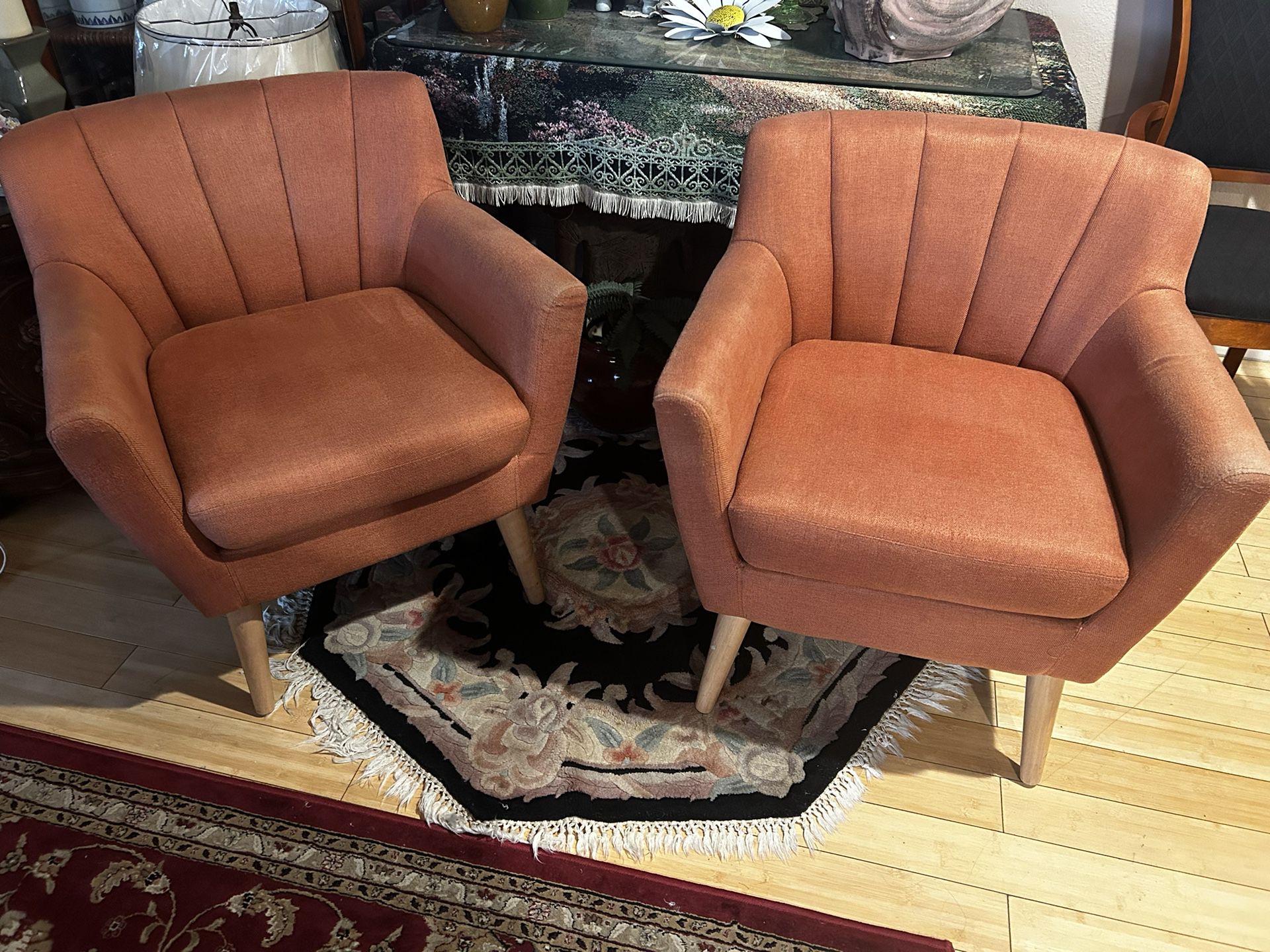 Two Mid Century Modern Accent Chairs