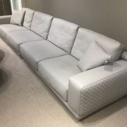 Custom Italian Leather Couch