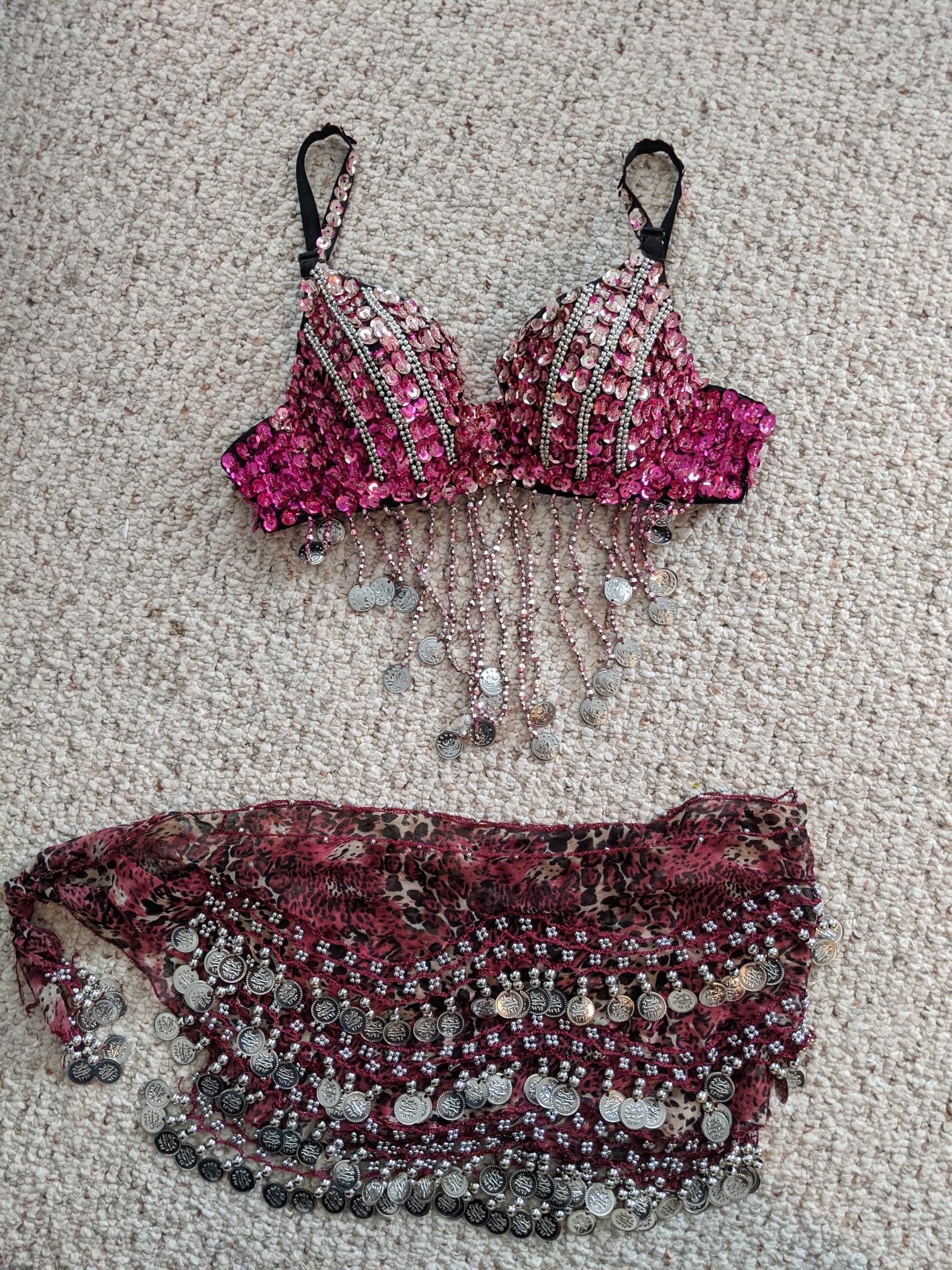 Belly dancing outfit set