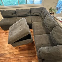Costco Sectional with Storage Ottoman