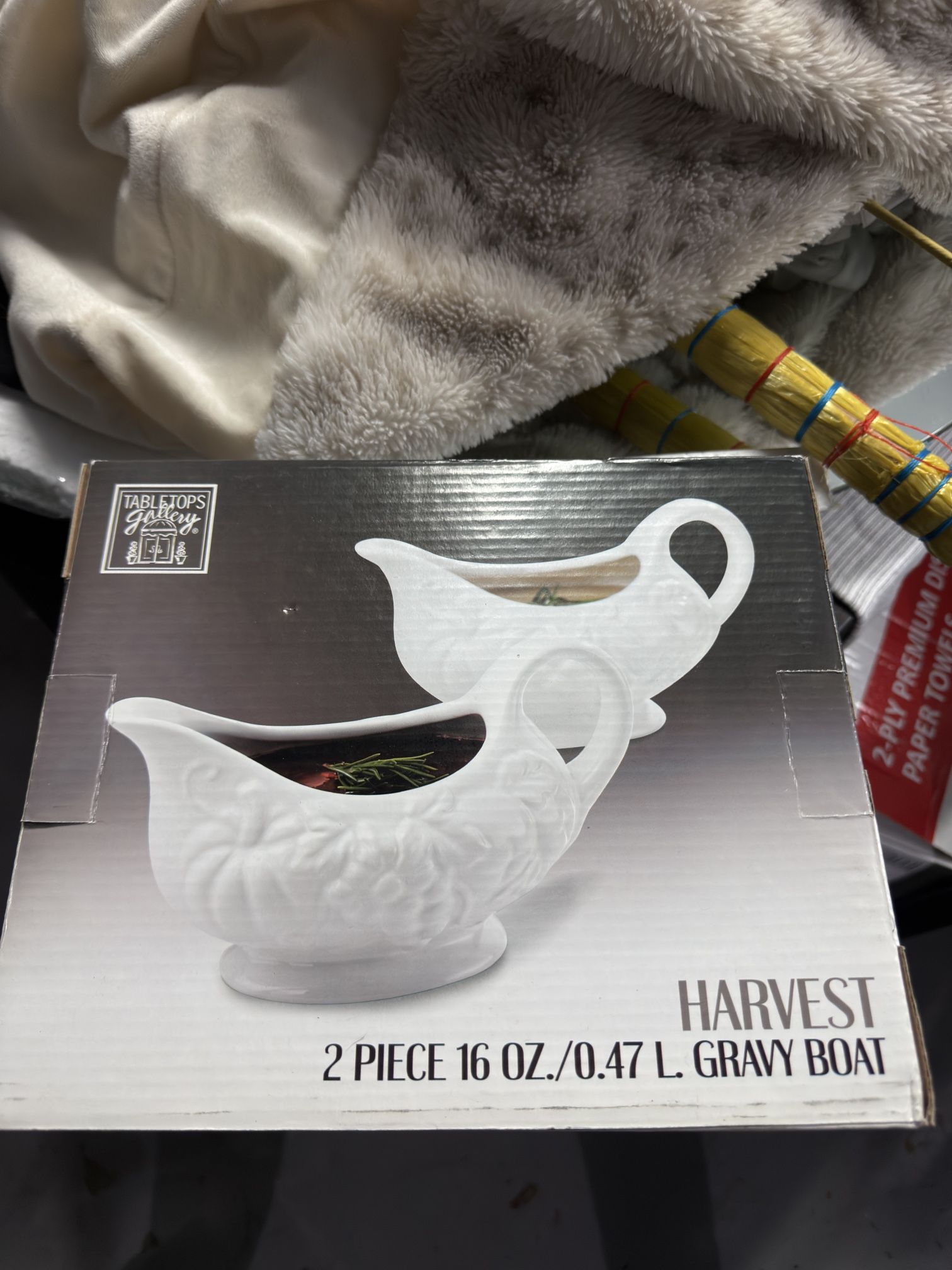 BRAND NEW HARVEST 2PC GRAVY BOAT