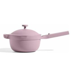 Our Place Perfect Pot - Mini 2.5 Qt Nonstick Ceramic Sauce Pan with Lid | Versatile Cookware for Stovetop and Oven | Steam, Bake, Braise, Roast | PTFE