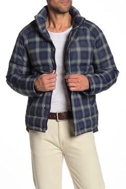 SLATE & STONE Men's Daniel Zip Front Down Puffer Jacket Plaid Size “M” MSRP $598