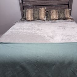 Queen Bed (frame, Box, Mattress)