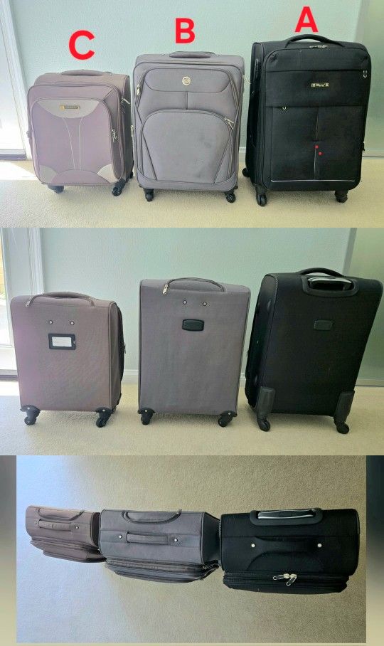 Luggage Set – Large + Medium +
Carry-On | Used Like New ✈️