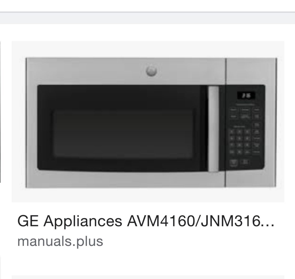 GE New Microwave 