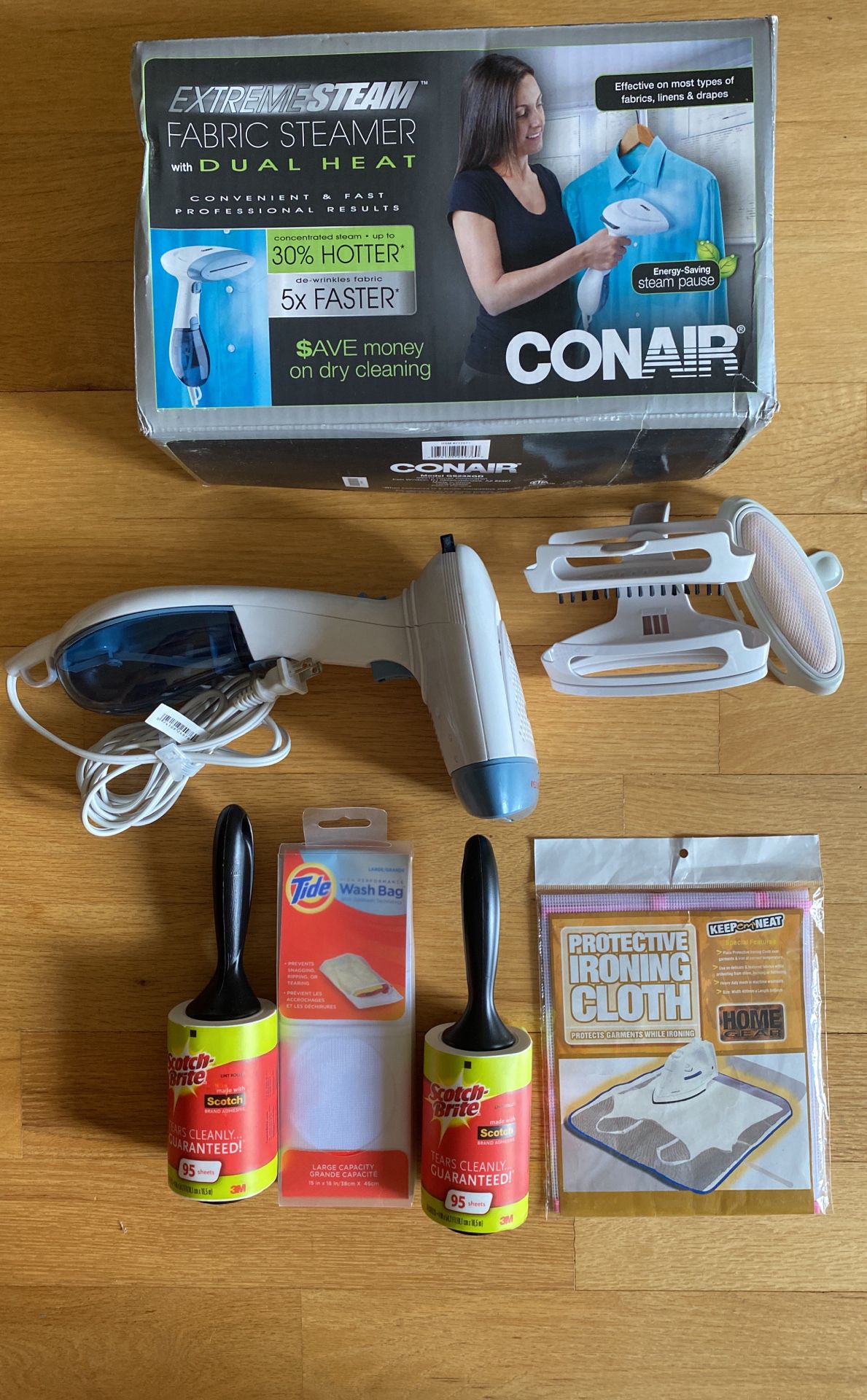 Conair Extreme Steam Fabric Steamer With Laundry Supplies