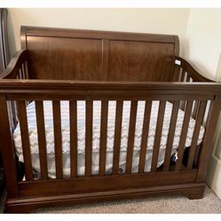 Dark cherry crib discount