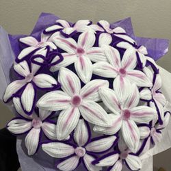 Purple Galore Pipe Cleaners Flowers Bouquet 