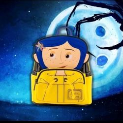 Coraline Raincoat Cosplay Mini Backpack Loungefly NEW With Tags Unwrapped