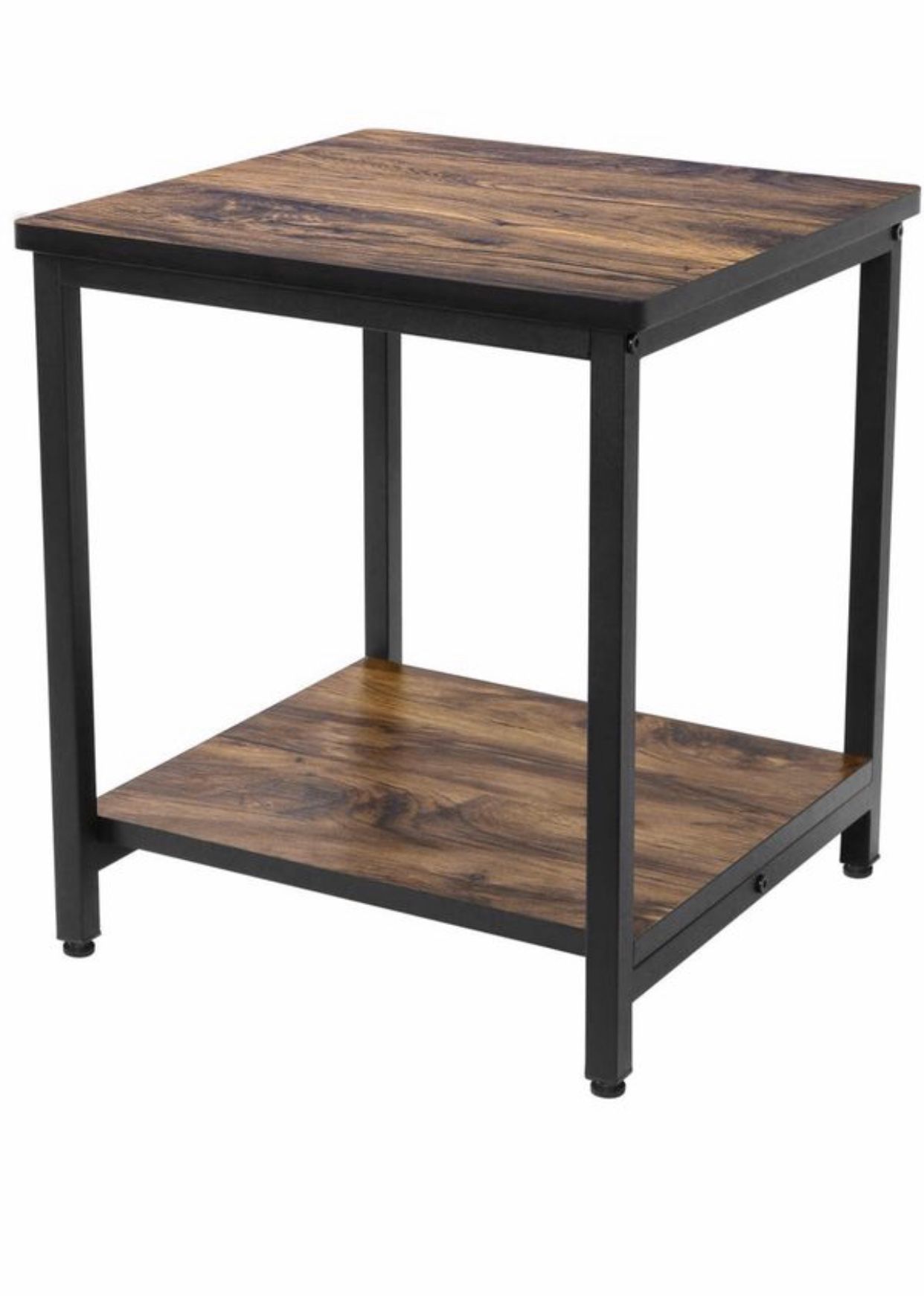 Brand New, bought off amazon, not what I expected, End Table, 2 Tier Side Table with Storage Shelf and Adjustable Table Leg, Rustic Night Stand for S
