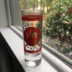 Calgary Canada tall shot glass With Heavy Base