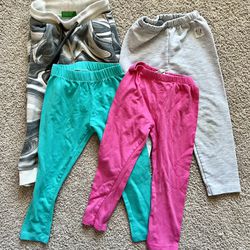 Bundle of 4 toddler girl pants, size 2T