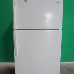 GARAGE FRIDGE - Nice WHIRLPOOL 20. Ft. Top Freezer Refrigerator In White - Delivery Available 