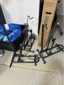 CyclingDeal Upright Bike Stand - Premium Quality Vertical & Horizontal Adjustable Bicycle stand