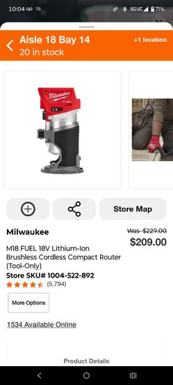 M18 FUEL 18V Lithium-Ion Brushless Cordless Compact Router