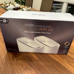 Asus AX6600 ZenWifi Tri-Band Mesh Router System (Wi-Fi 6)