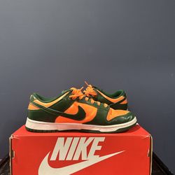 Nike Dunk Low Miami Hurricanes( Size 11.5)