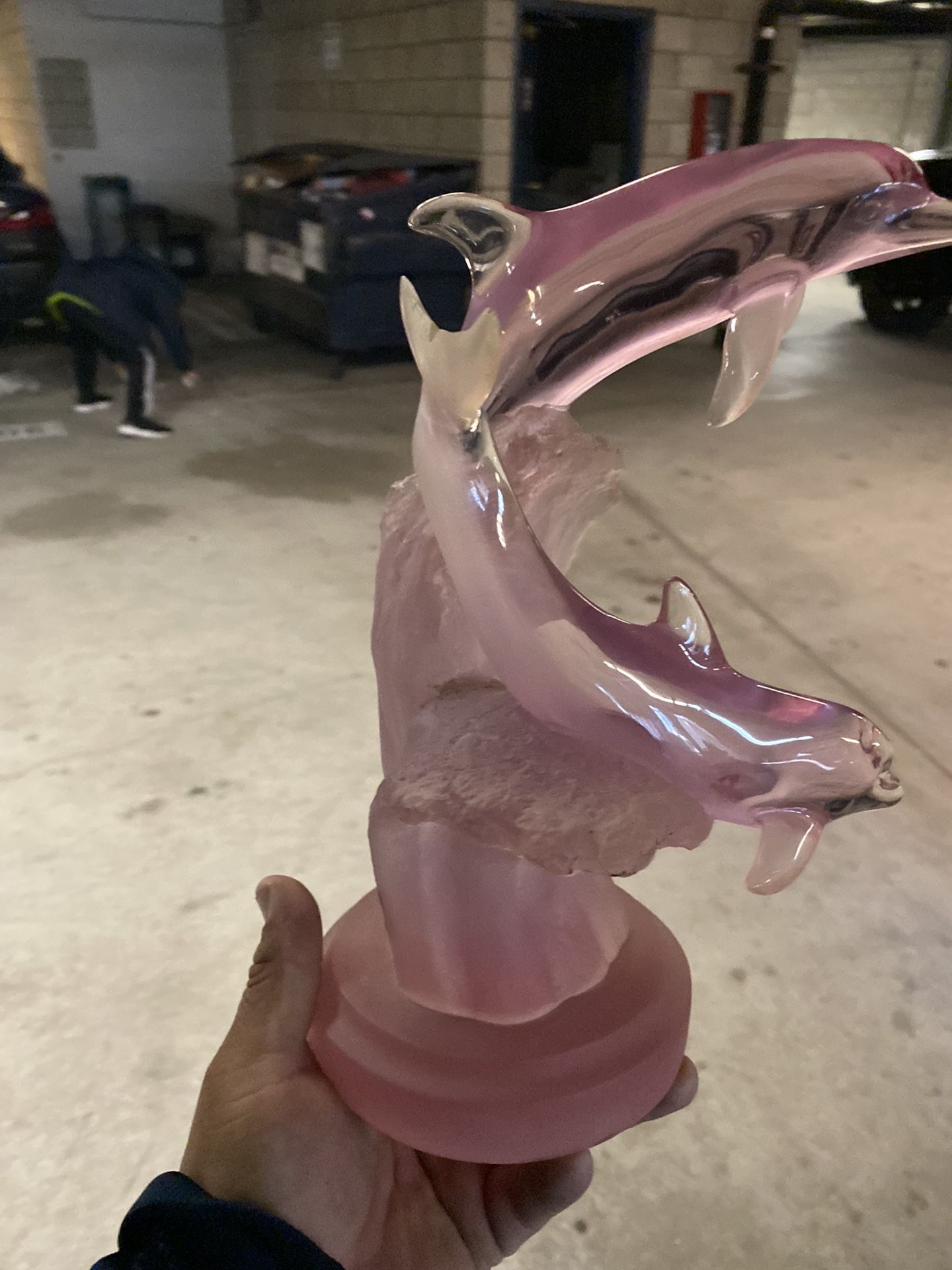 12” Dolphin Glass Decor