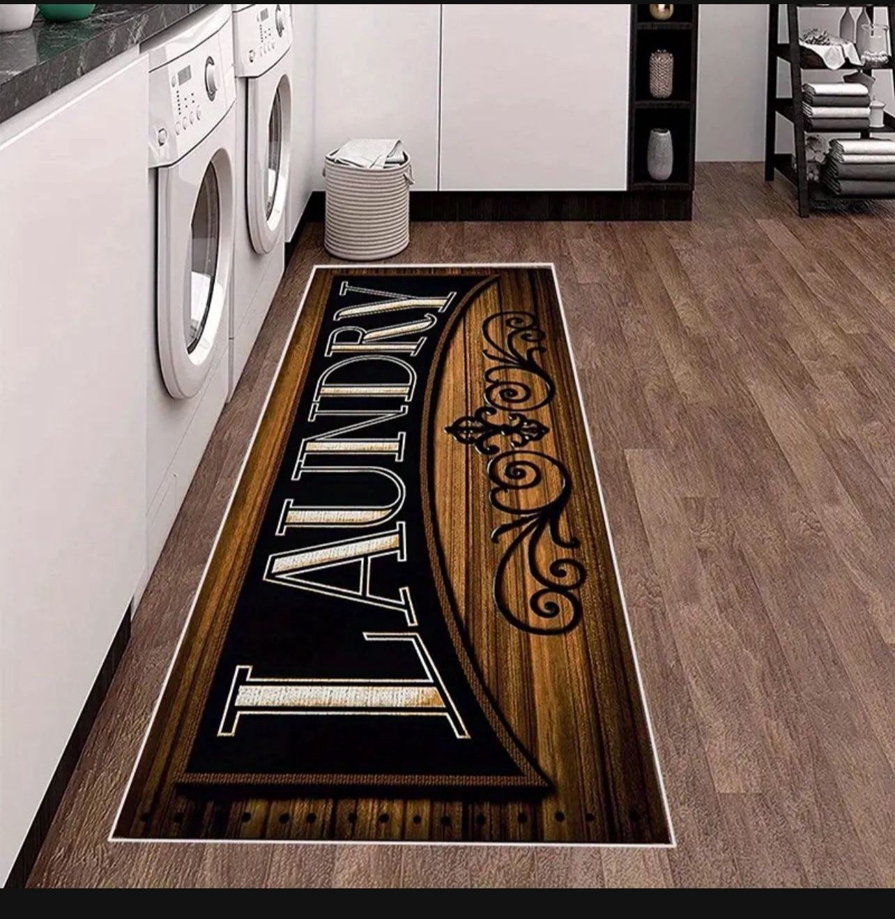 1pc Quick Dry Laundry Rugs And Mats, Non-slip Laundry Room Decor