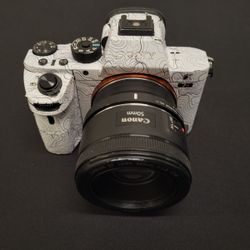 Sony A7RII 4K Mirrorless Camera + MC-11 Adapter + Canon EF 50mm  F1.8 Lens