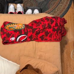 Red Bape Hoodie Small, Read Description 