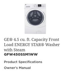 GE 4.5 CU.FT Front Load Washer Parts