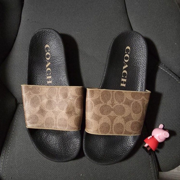 Coach Slides Sandles Slippers Monogram Design