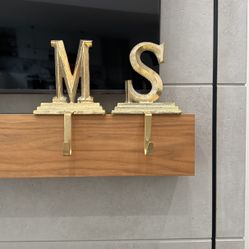 Gold Christmas Stocking Holder 