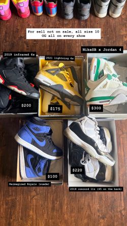 Air Jordan 1 , 4, 6, 11 lot