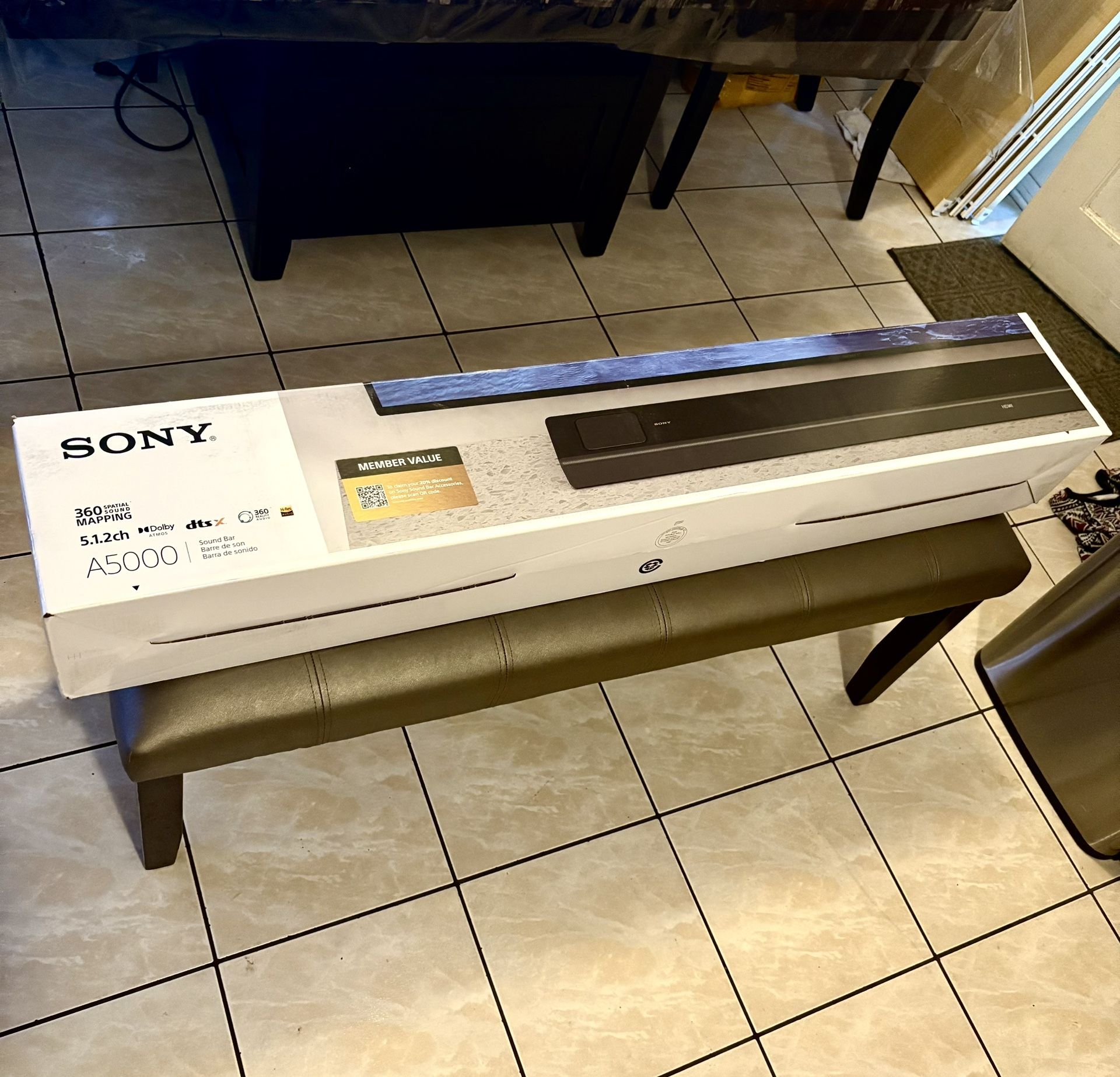 Sony HT-A5000 Dolby Atmos Soundbar System – 5.1.2ch | Built-In Subwoofers | Wi-Fi, Bluetooth, 8K HDMI eARC