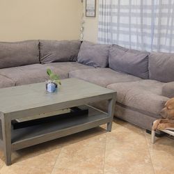 Cindy Crawford Gray Sectional Couch