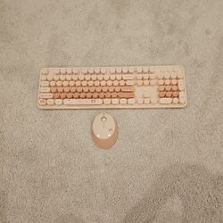 Beautiful Light Pink LittleBearDiary Keyboard With Mouse 