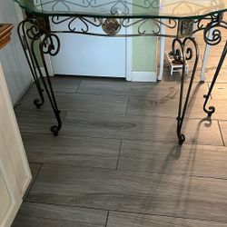 Table Metal And Glass