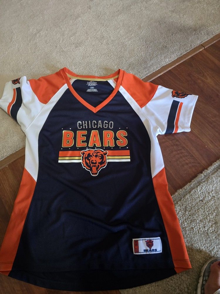 CHICAGO BEARS LADIES BLING SHIRT NEW LARGE 