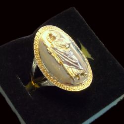 NEW 10K GOLD ST. JUDE RING