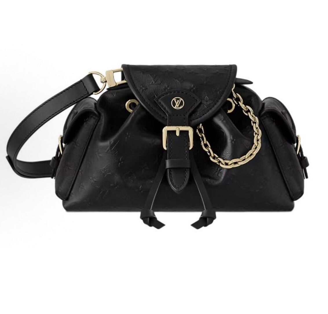 LOUIS VUITTON ODYSSEE Gold Hardware 2025 Early Autumn Series Calfskin Crossbody Shoulder Bag Women's Black(156)46