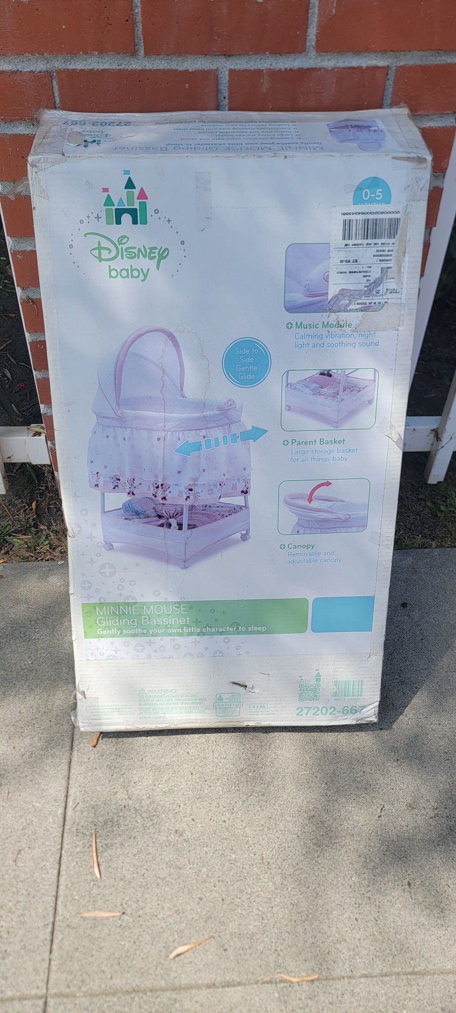 Minnie mouse gliding bassinet sales