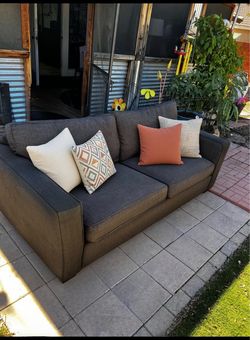 Charcoal Gray Fabric Sofa