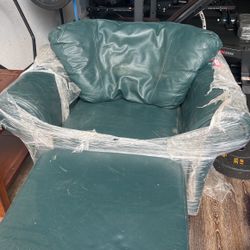 Free Green leather Chair 