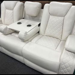 BRAND NEW! Luz White 3-PC Power Reclining Set 