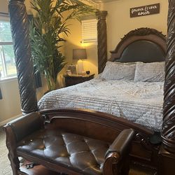 Ashley King canopy bedroom set
