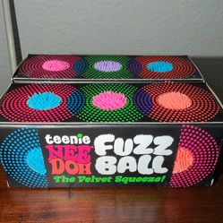 NeeDoh / Nee Doh Teenie Fuzz Ball Velvet Squeeze Viral Squishy 3 Pack NEW