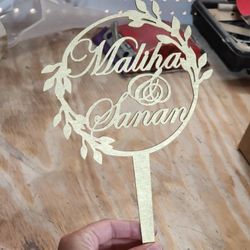 Wooden Cake Topper