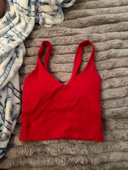 red lulu align tank